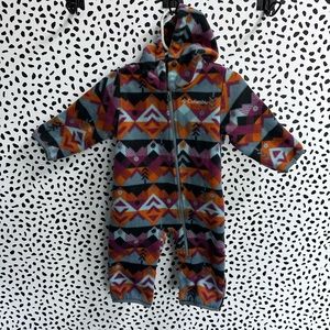 Columbia Fleece Suit with Hood 3-6 month EUC